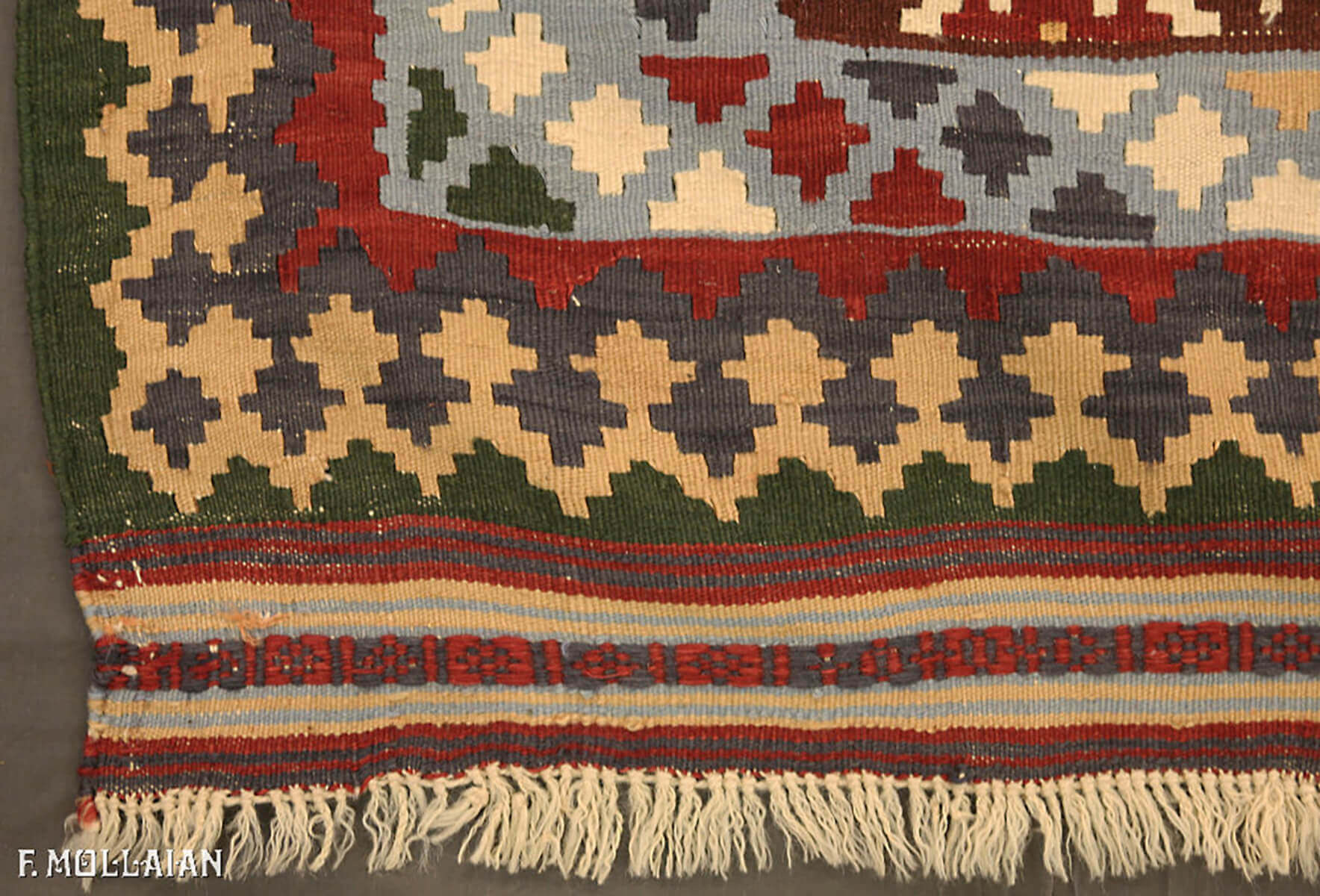 Kilim Antico Fine Kashkai Di Lana Con Disegno Geometrico n°:68693535